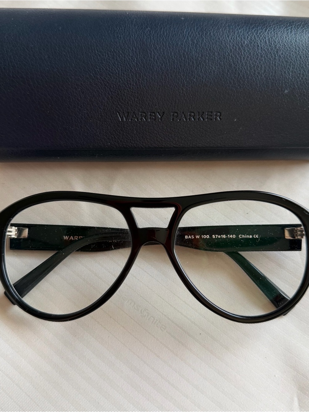 Warby Parker Black Aviator-Style Eyeglasses
